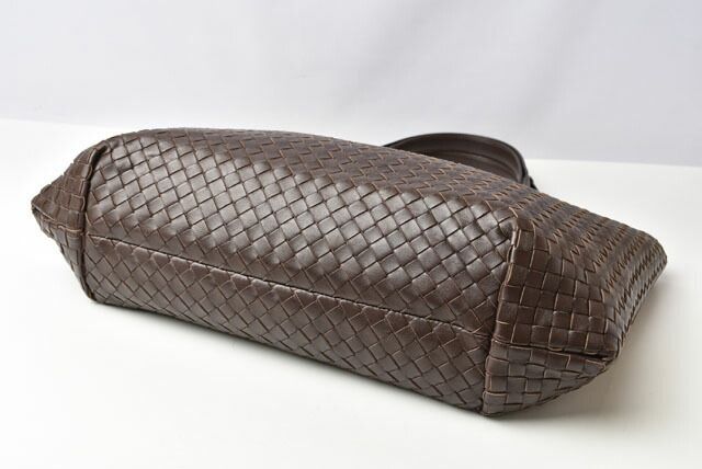 Bottega Veneta A4 Size Unisex Tote Bag Bottega Veneta Intrecciato Leather Dark