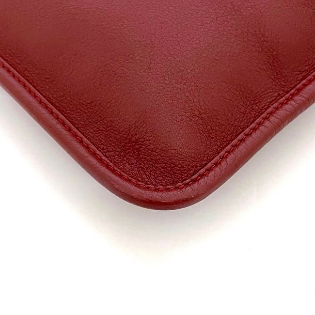 Loewe Shoulder Bag Red Anagram Excellent Condition Leather Preowned 261501