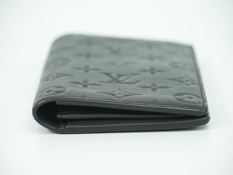 Authentic Louis Vuitton LV Portefeuille Brazza Monogram Shadow Noir Black