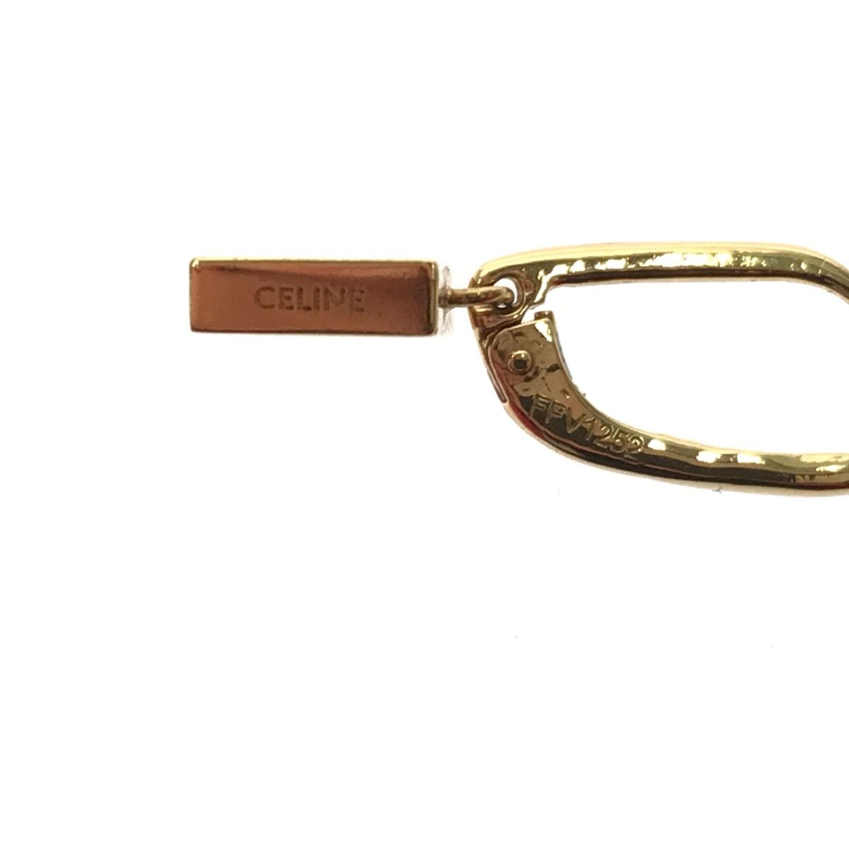 Celine Earrings Heart & Logo Gold Color Women's Accessories