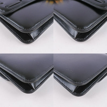 Hermes 2WAY Clutch Tassel Calf Black 0O Ladies Shoulder Bag