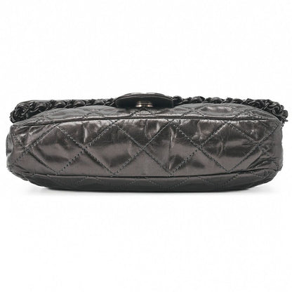 Chanel Matelasse Luxury Chain Shoulder Bag Vintage Calf Black With Black