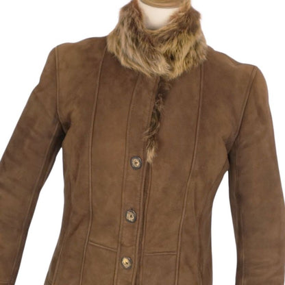 Loewe Jacket Leather Jacket Mouton Fur Outerwear