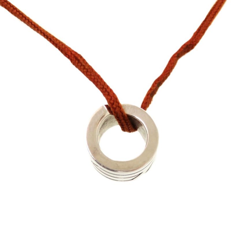 Hermes Move Ashes Necklace Italique Silver 925 Orange 0830 Choker Hermes