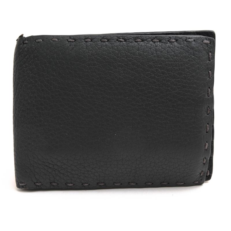 Fendi Wallet Men Wallet Leather Genuine Leather Gray 7m0194 O7n Fogxn Coin