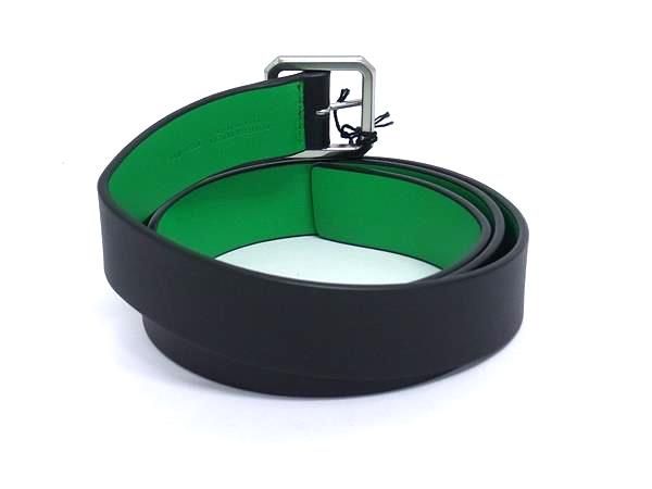 Bottega Veneta Leather Silver Hardware Belt Size: 100cm (39.37in) 40IN Black