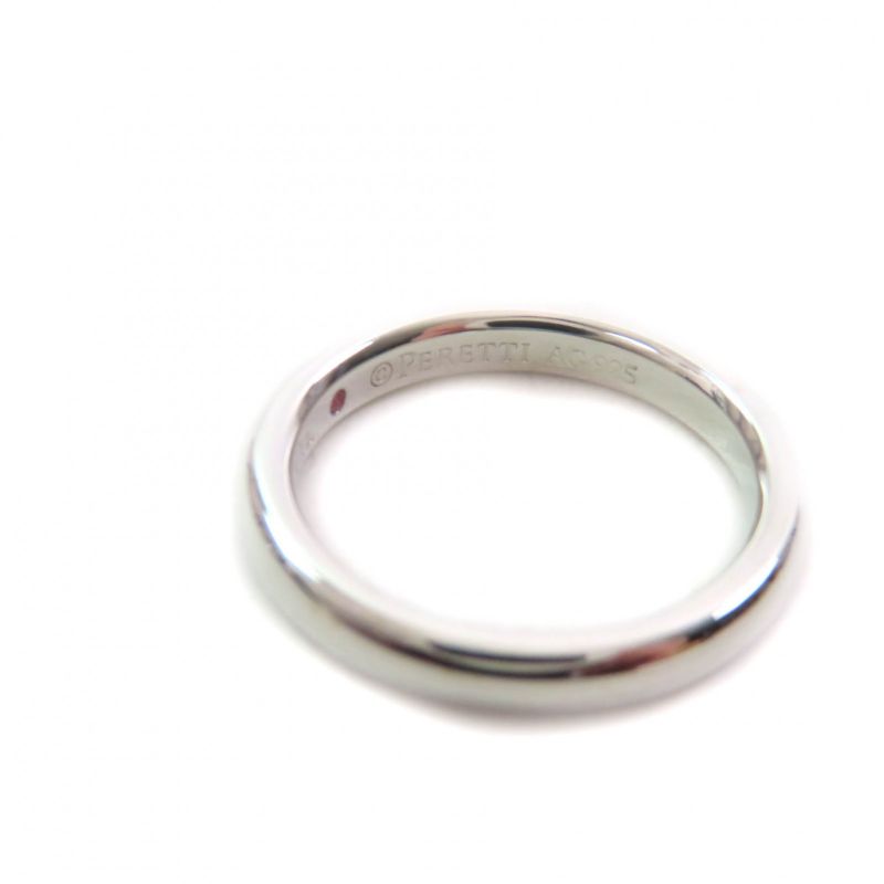 Tiffany & Co Elsa Peretti Stacking Band Ring Ag925 Pink Sapphire