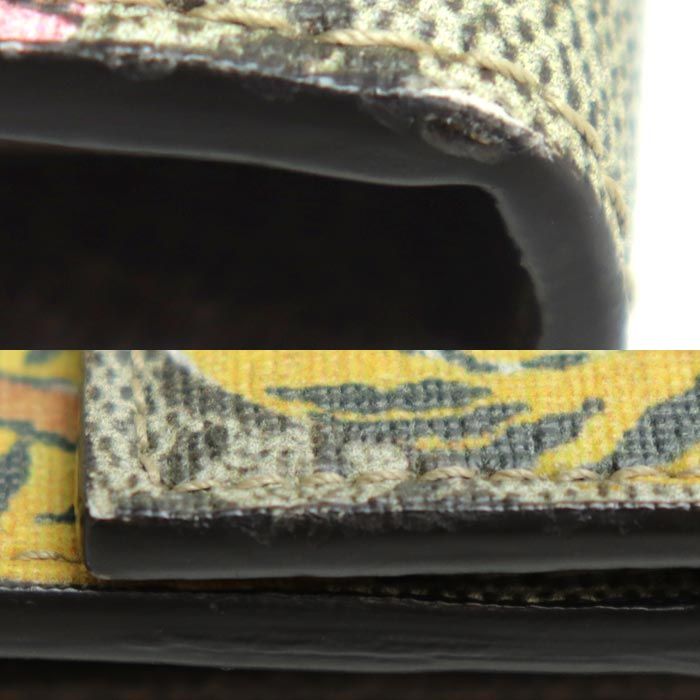 Gucci GG Supreme Chain Wallet Bengal Tiger/cherry Blossom Pattern Long Wallet