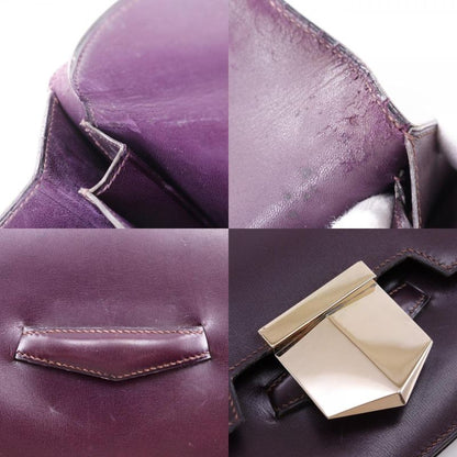 Hermes FACO Vintage Box Calf Bordeaux I Ladies Clutch Bag