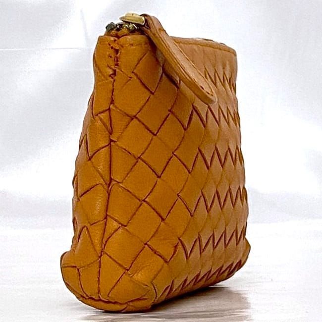 Bottega Veneta Coin Case Ec22653 Orange Intrecciato