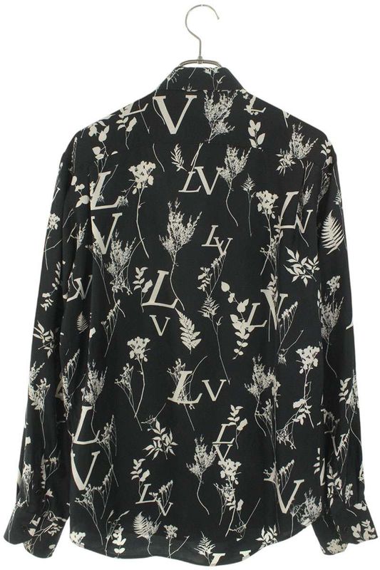 Louis Vuitton 20AW Rm202m XEQ Hjs11w LV Leaf Silk Long Sleeve Shirt Men's S