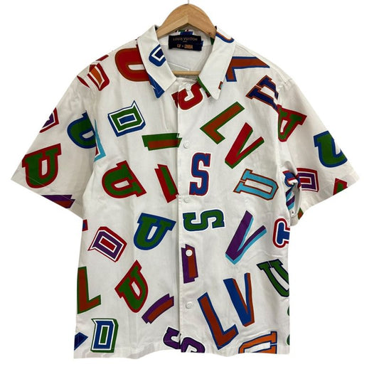 Cleaned Louis Vuitton Nba Collaboration Short Sleeve Shirt M White Men's Used