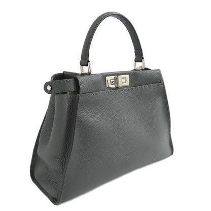 Fendi P-cub-medium Selleria 8bn290 Handbag 2WAY Asphalt Gray-leather