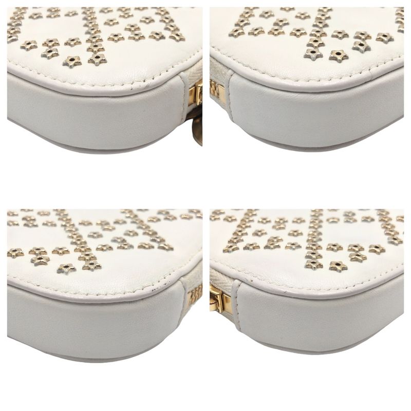 DIOR Lady Dior White Gold Hardware S0872bnhb Shoulder Bag Phone Pouch Phone