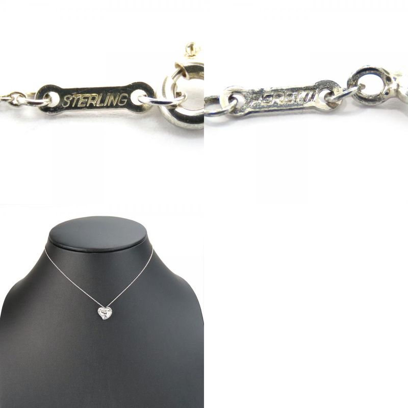 Tiffany & Co Necklace Full Heart Elsa Perutti 925 Silver Approx 4.3g Silver