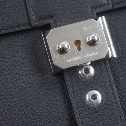 Hermes Sac A Depeches 38 Togo Silver Hardware Leather Briefcase Black With K