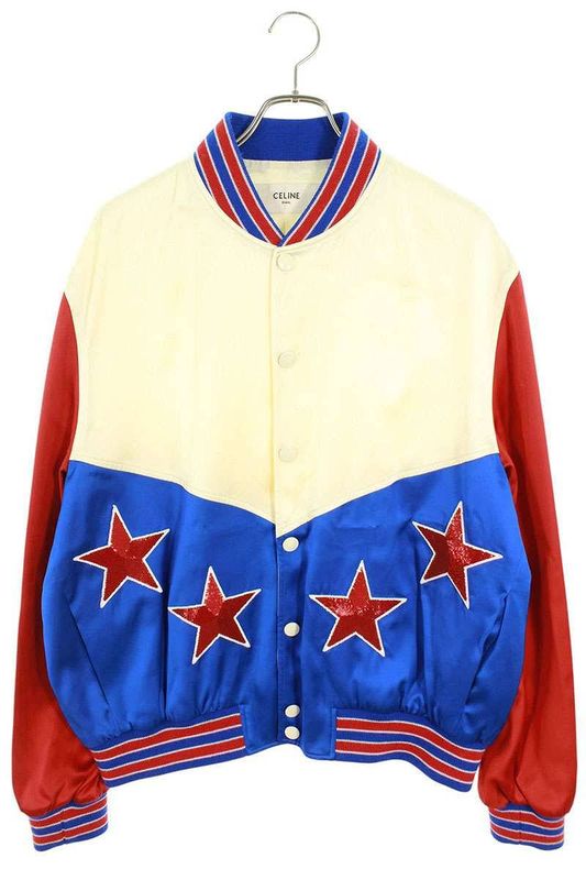Celine 2v35n851c Embroidery American Teddy Blouson Men's 50