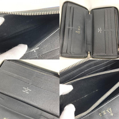 Louis Vuitton Long Wallet Zippy Organizer NM N60153 Damier Graphite Canvas Black