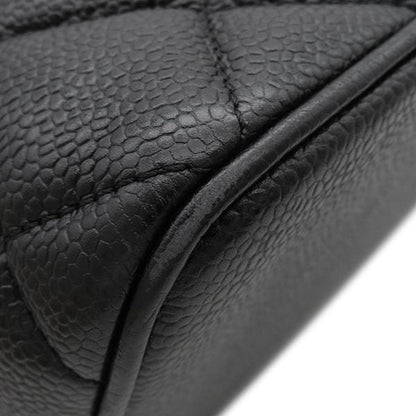 Chanel Tote Bag Revival Tote Caviar Skin Black Silver Hardware Black Coco Mark