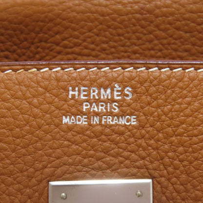 Hermes Birkin 35 Gold Silver Hardware Handbag Taurillon Women