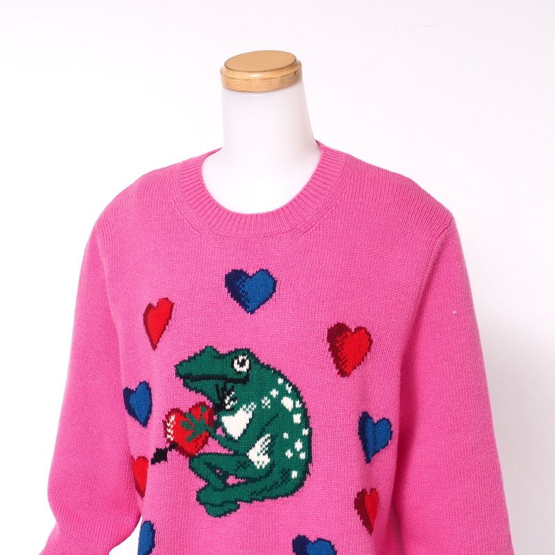 Gucci Sweater Size S Knit Pullover Frog Embroidery [recommended] Made In
