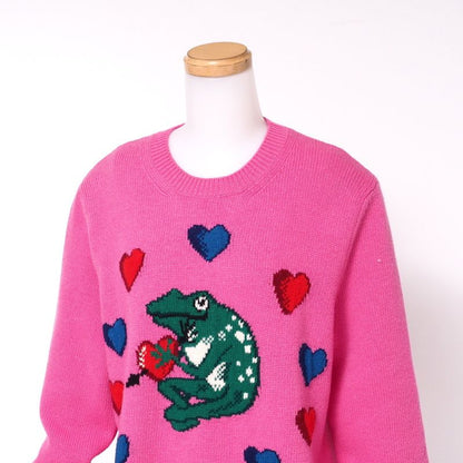 Gucci Sweater Size S Knit Pullover Frog Embroidery [recommended] Made In