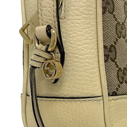 Gucci Shoulder Bag Beige Cream White 449413 Excellent Condition