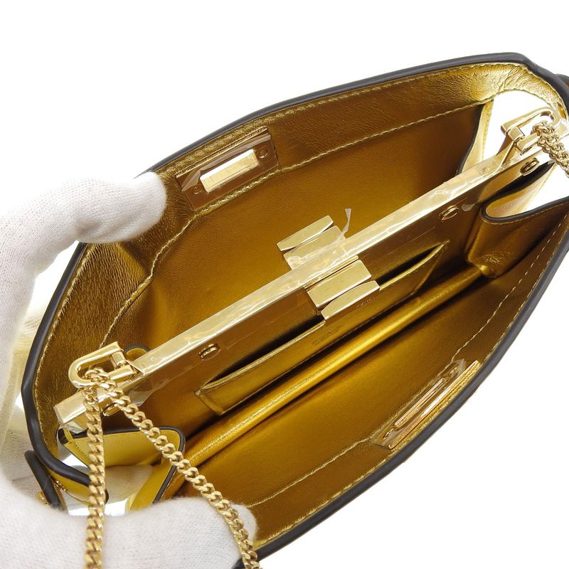 Fendi Peekaboo Shoulder Yellow Bag