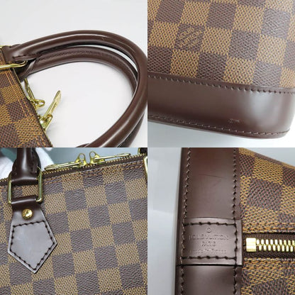 Louis Vuitton Alma N51131 Damier Ebene Handbag Brown Old Shape Gold