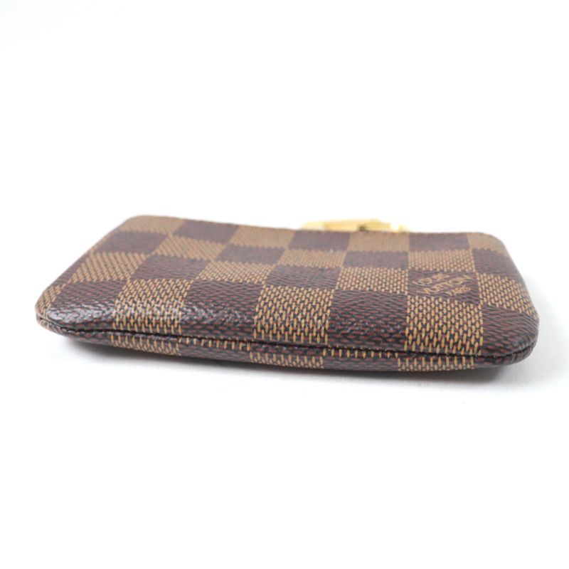 Louis Vuitton N62658 Card Key Case Pochette Cles Damier Canvas Coin Case Brown