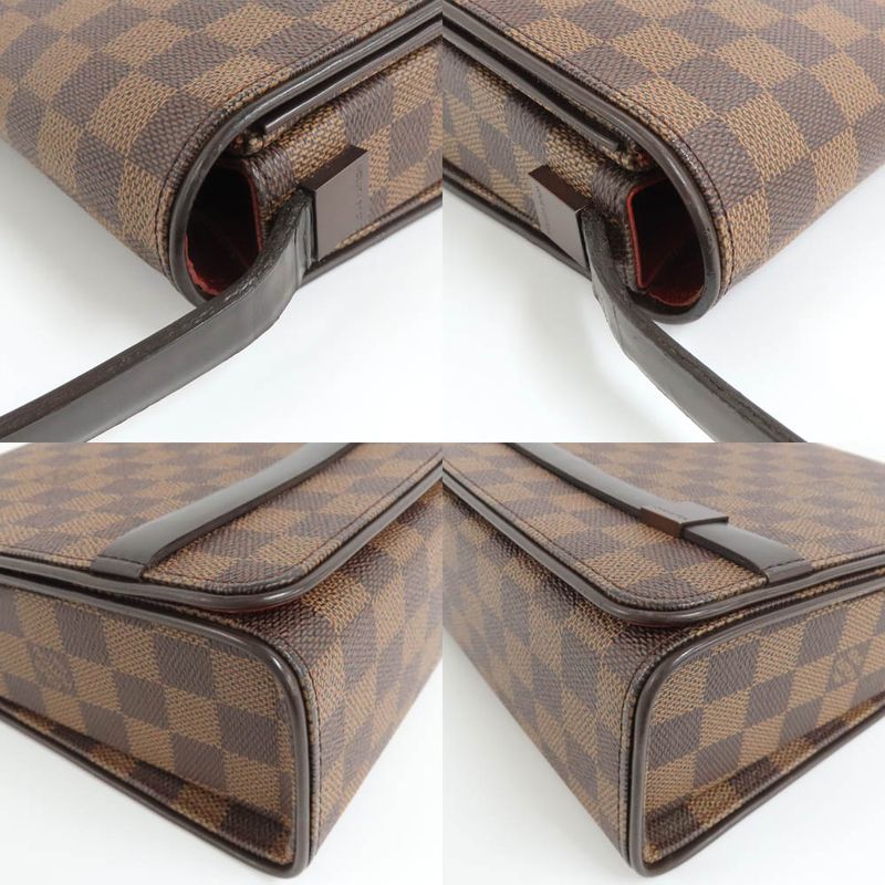 Louis Vuitton Tribeca Carre N51161 Damier Ebene One Shoulder Bag Brown
