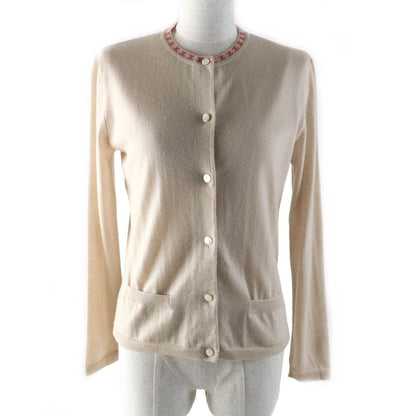 CHANEL Vintage 01S P17962 100% Cashmere Coco Mark Cardigan + Sleeveless Knit