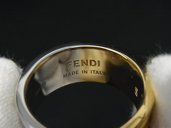 Fendi F-ids Ring Accessory Size S (approx 11) Gold And Silver Fp0200