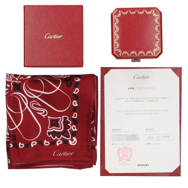 Cartier X Sacai Crb8301480 Trinity 18K Yellow Gold WG PG Gold Earring Mens M