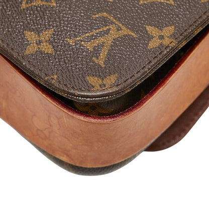 Louis Vuitton Monogram Cartouchere MM Crossbody Shoulder Bag M51253 Brown PVC