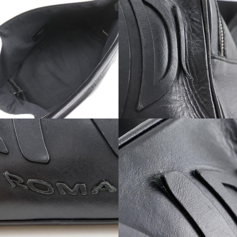 Fendi Fish Eye 2way Shoulder 7va526 Calf Black Unisex Body Bag