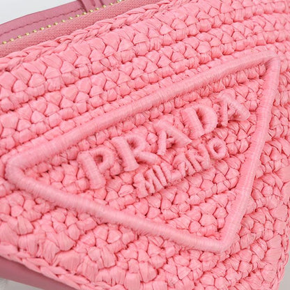 Prada Crochet Mini Pouch Pr88074 Shoulder Bag Raffia Crochet Mini Pouch Women