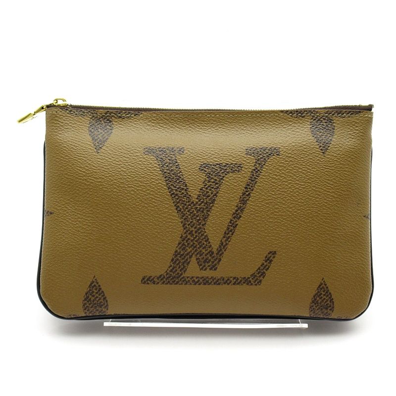 Louis Vuitton Pochette Double Zip M69203 Monogram Giant Reverse Women's