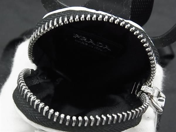 Prada 1zt016 Tessuto Nylon Cell Phone Shoulder Phone Holder Multi-case White