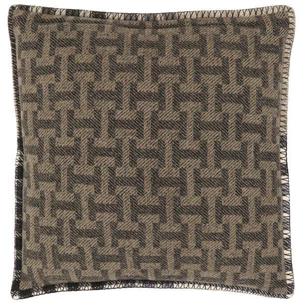 Hermes Escapade Cushion Wool Neige X Galle Green Hardware Cabas - Removable