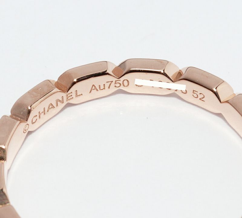 Chanel 18K Pink Gold Premiere Promes Wedding Ring