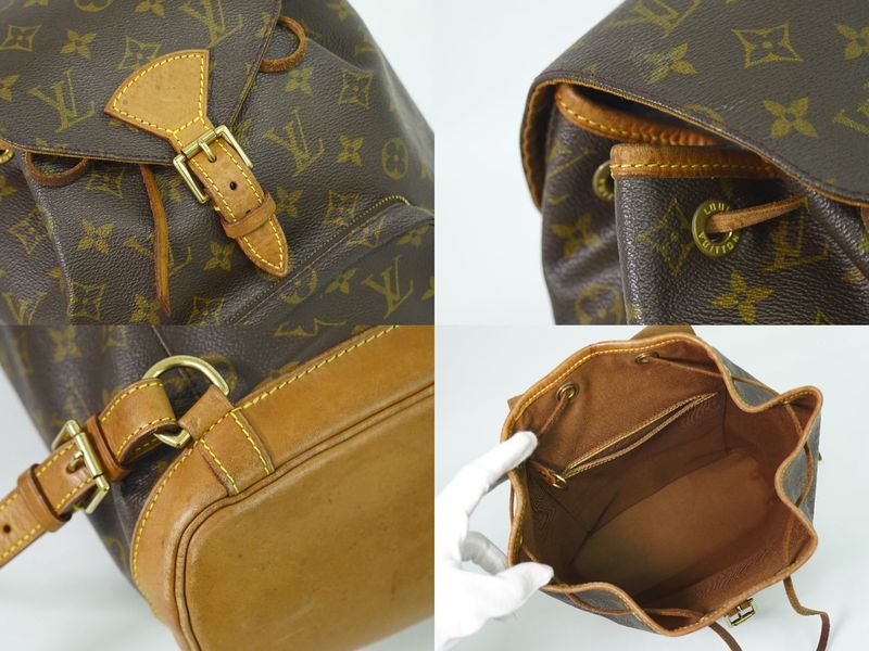 Authentic Louis Vuitton LV Montsouris MM Backpack Sac Backpack Monogram Brown