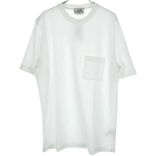 Hermes Deer Cotton Pocket T-Shirt White L