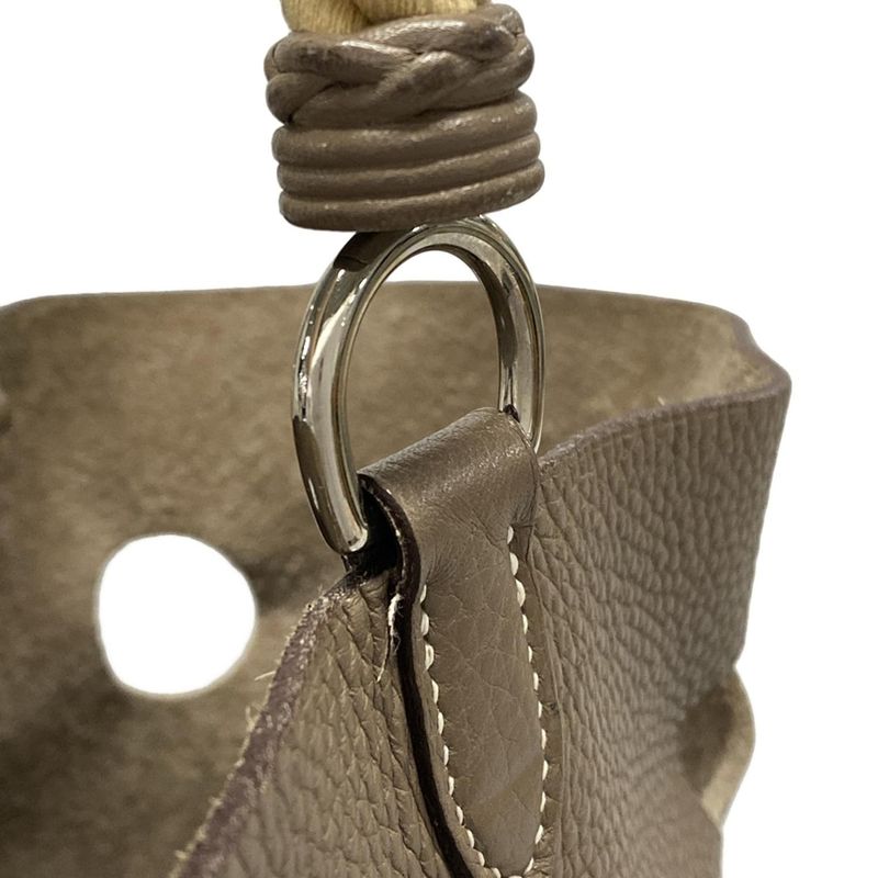 Hermes Handbag Mangeoir Etoupe Silver Hardware