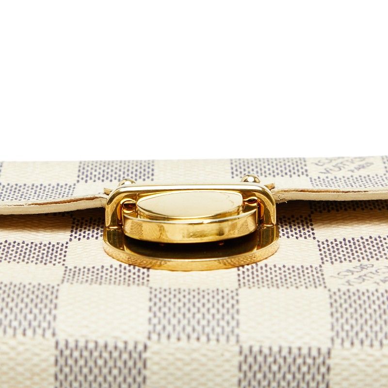 Louis Vuitton Damier Azure Porte Feuille Koala N60013 White Gold PVC Plated