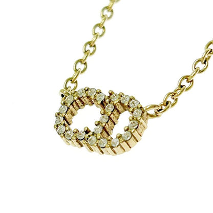 Christian Dior GP Crystal Clair D Lune Necklace Women's Gold 364135 Necklace