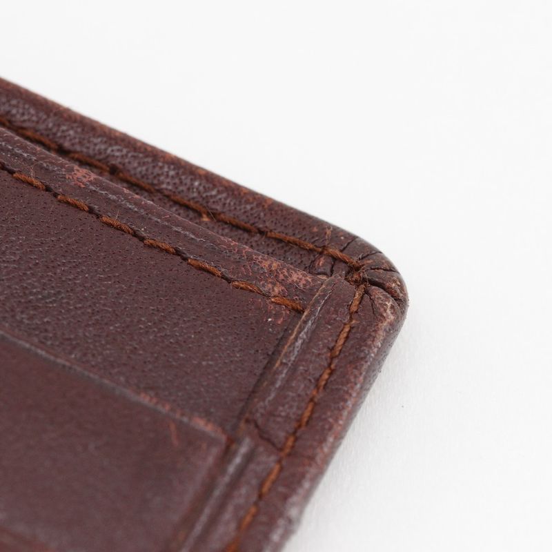 Cartier Mustline Billfold Calf Bordeaux Unisex Folding Wallet