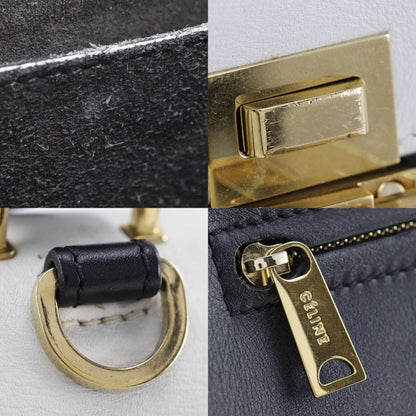 Celine Trapeze Medium 1695430ta Calf And Suede Black/white Ladies Handbag