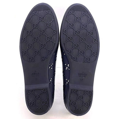 Gucci Flat Shoes Navy Cima Excellent Condition 24.0cm (9.45in) Rubber Preowned