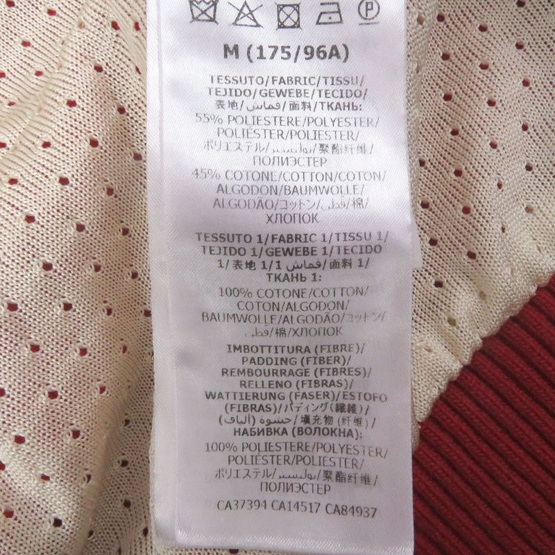 Gucci 625287 Logo Patch Line Design Track Jacket Jersey Red Ivory M Made In